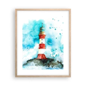 Plakát v rámu světlý dub - Jednota živlů - 40x50 cm