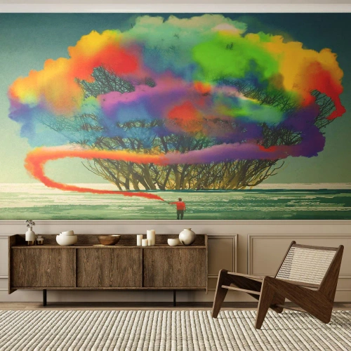 Fototapeta Premium Sand - Oživit tento svět - Abstrakce, Muž, Moderní vzor - 150x105 cm