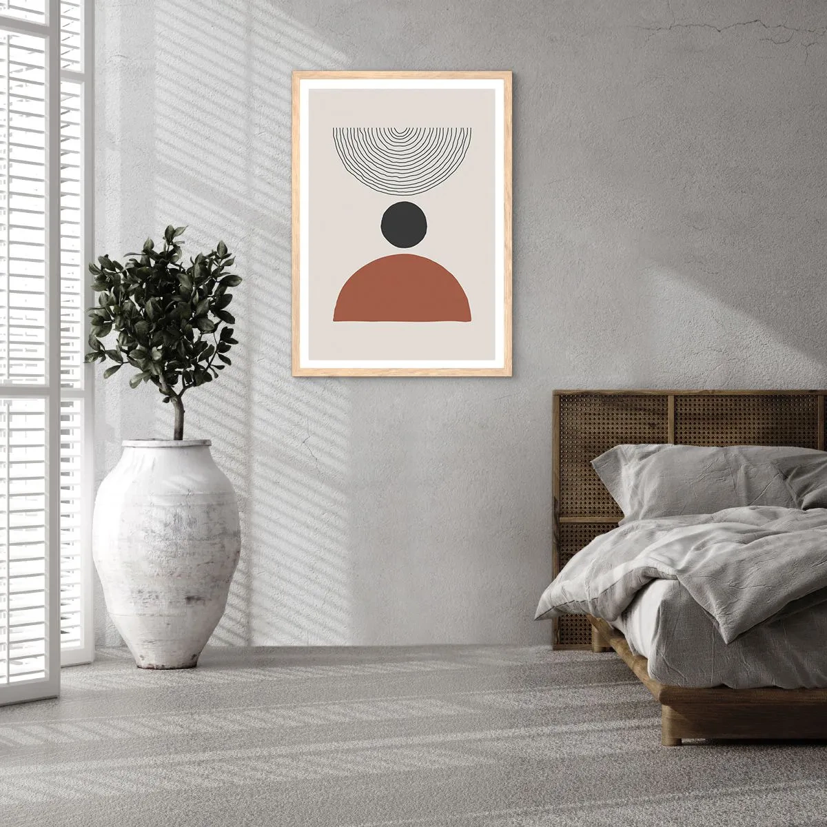 Plakát v rámu světlý dub - V centru pozornosti - 50x70 cm