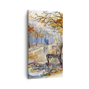 Obraz na plátně - Společně putovat podzimem - 45x80 cm
