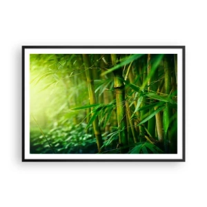 Plakát v černém rámu - Poznat samotnou zeleň - 100x70 cm