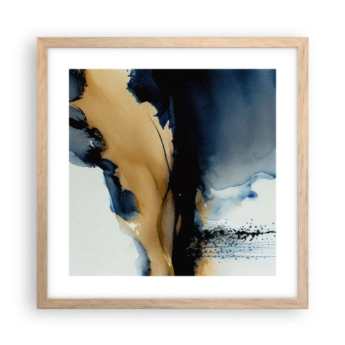 Plakát v rámu světlý dub - Za závojem - 40x40 cm