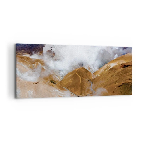 Obraz na plátně - Drsná krása Islandu - 100x40 cm