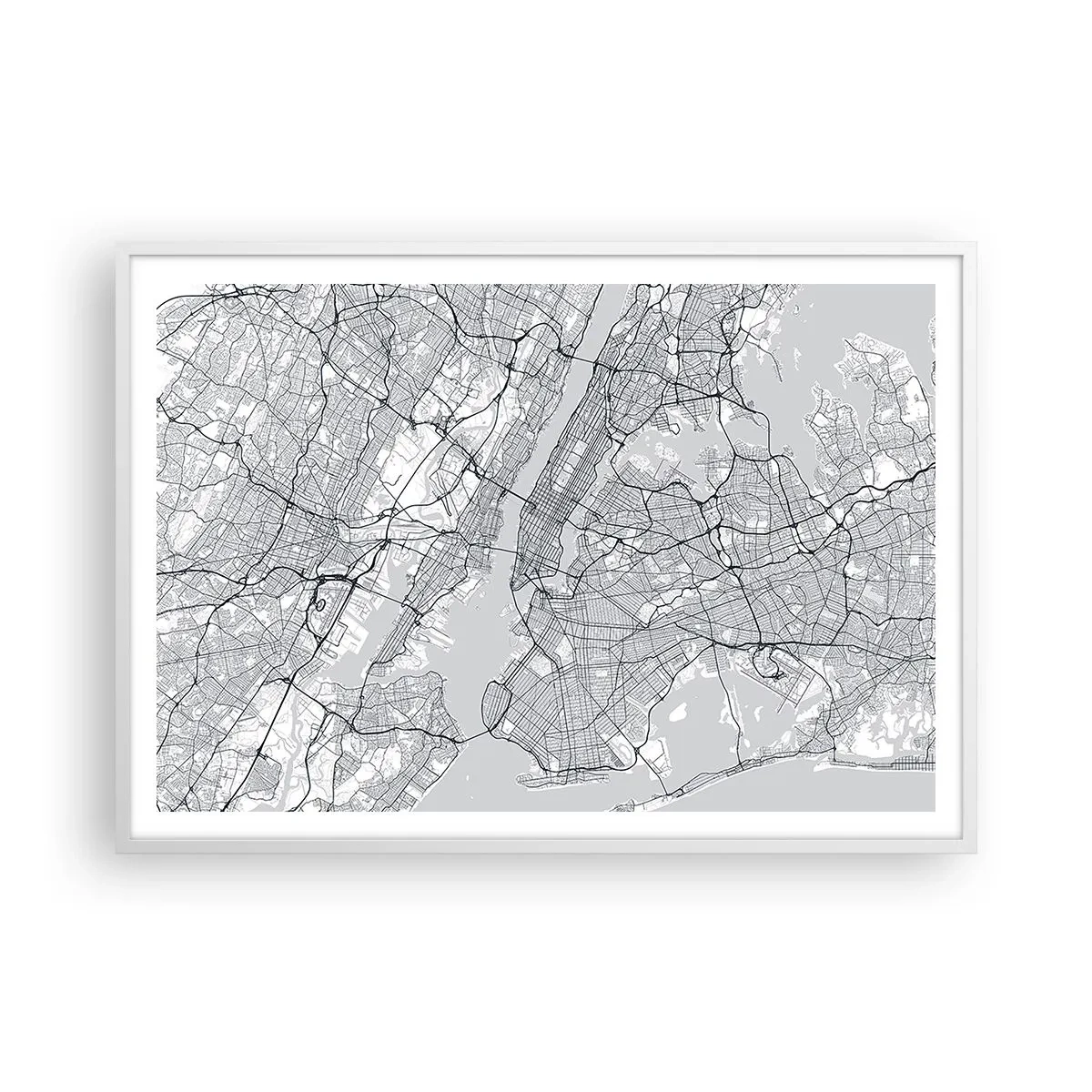 Plakát v bílém rámu - Anatomie metropole - 100x70 cm