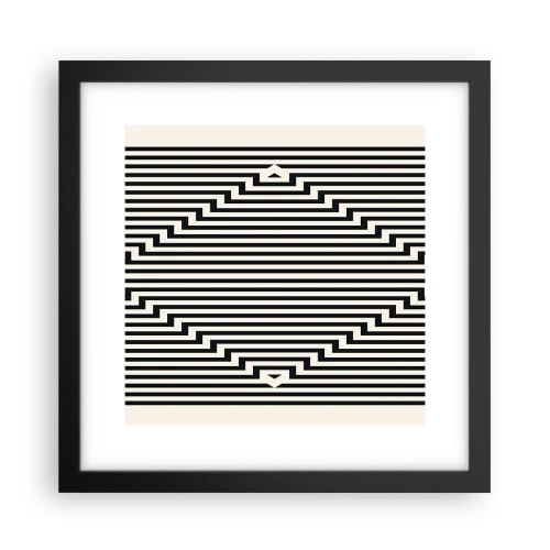 Plakát v černém rámu - Geometrická iluze - 30x30 cm