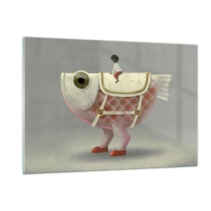 Obraz na skle - Rybí jezdec - 120x80 cm