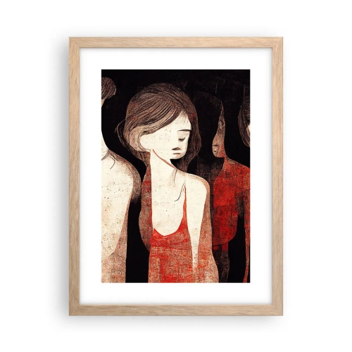 Plakát v rámu světlý dub - Madony z temnoty - 30x40 cm