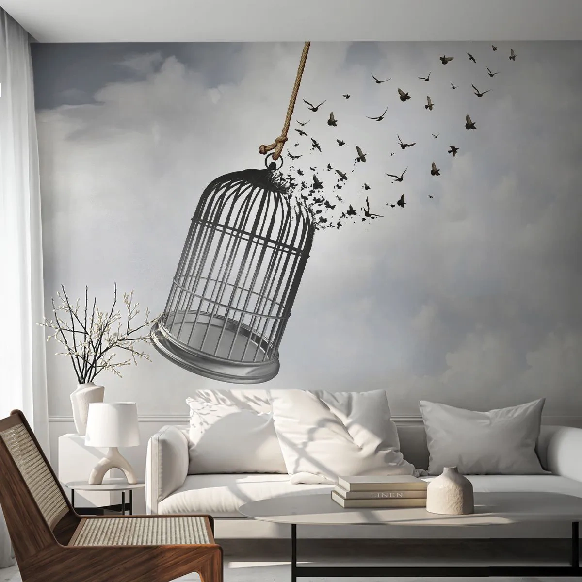 Fototapeta na míru Samolepicí Deluxe Sticker - Víra… naděje… svoboda! - Abstrakce, Ptactvo, Kus