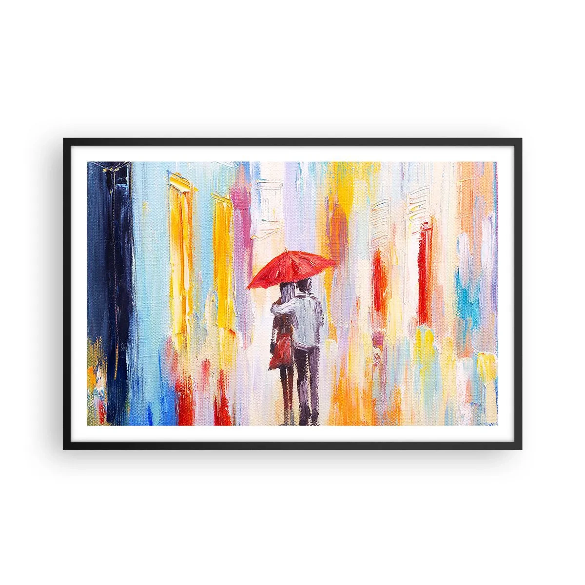 Plakát v černém rámu - Ať prší dál - 91x61 cm