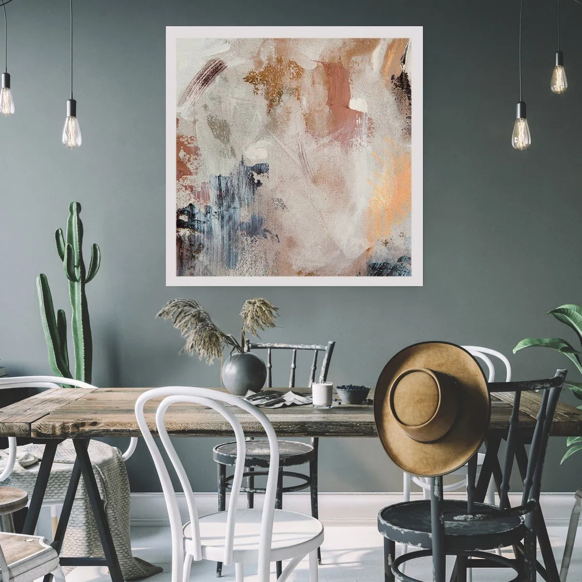 Plakát - Mlhavá abstrakce - 50x50 cm