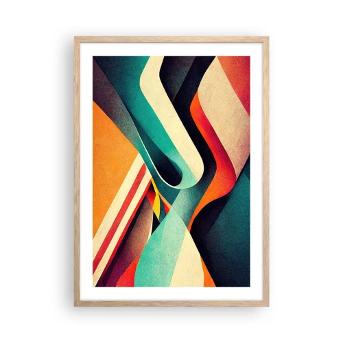 Plakát v rámu světlý dub - Intenzivní kompozice - 50x70 cm