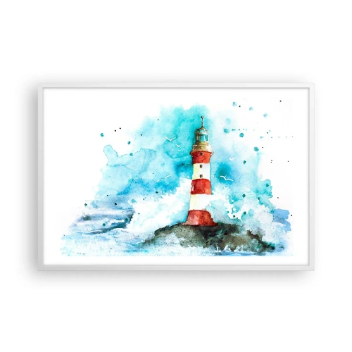 Plakát v bílém rámu - Jednota živlů - 91x61 cm