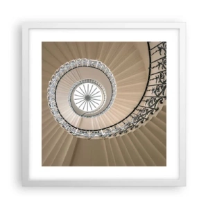 Plakát v bílém rámu - Uvnitř mušle - 40x40 cm