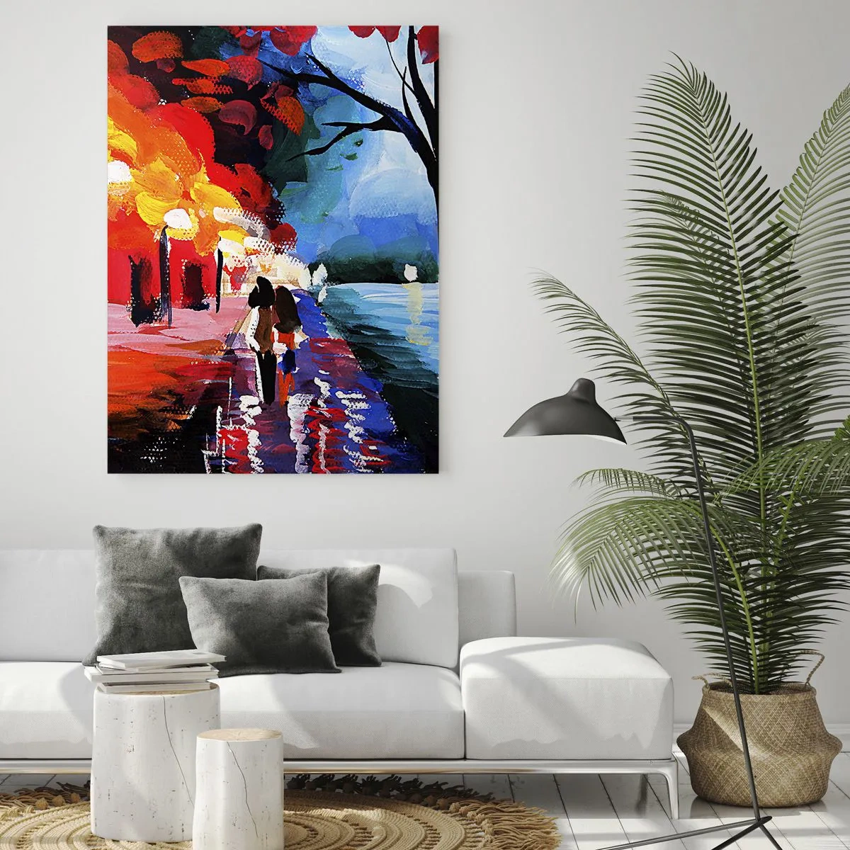 Obraz na skle - Žhavý podzim v parku - 70x100 cm