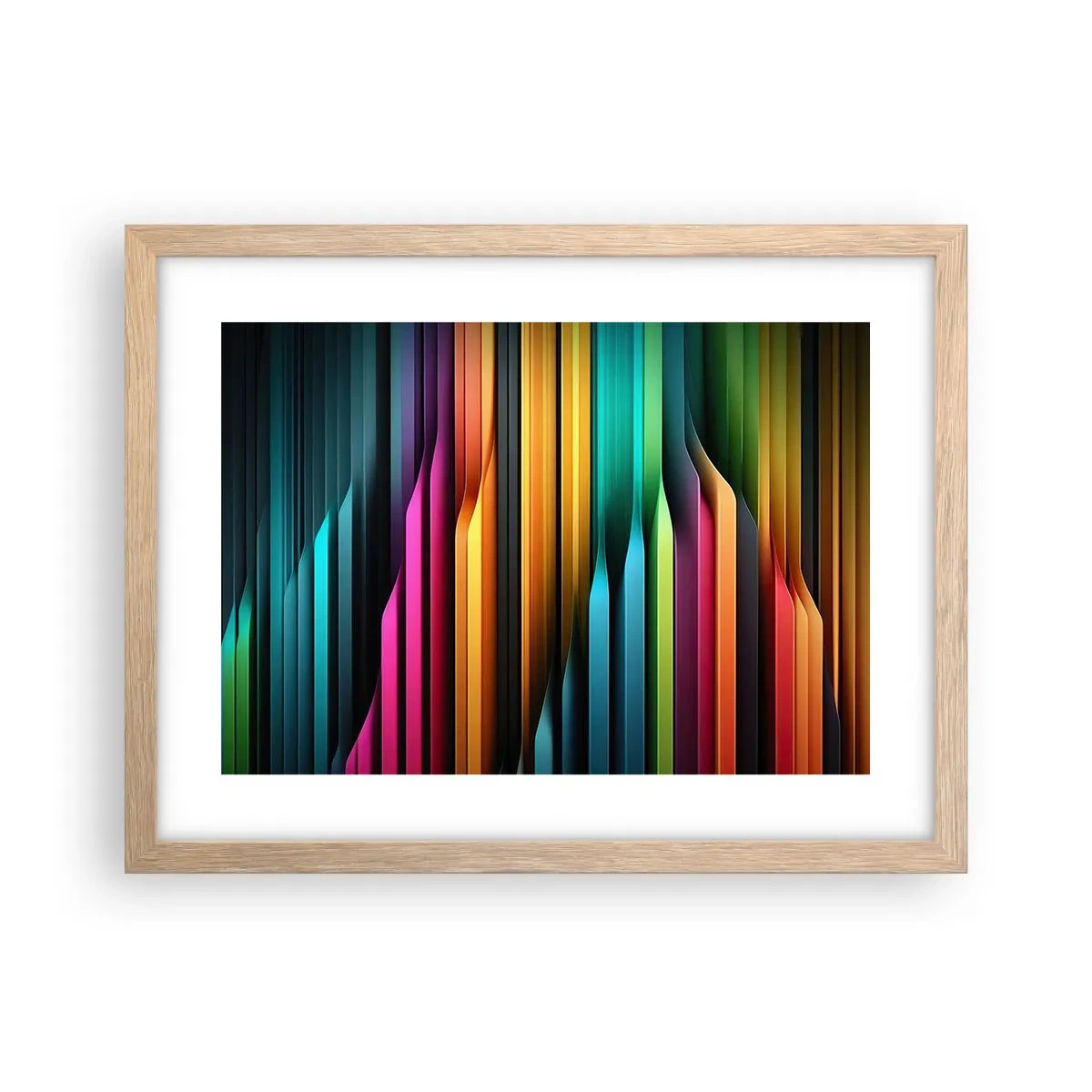 Plakát v rámu světlý dub - Světelné varhany - 40x30 cm