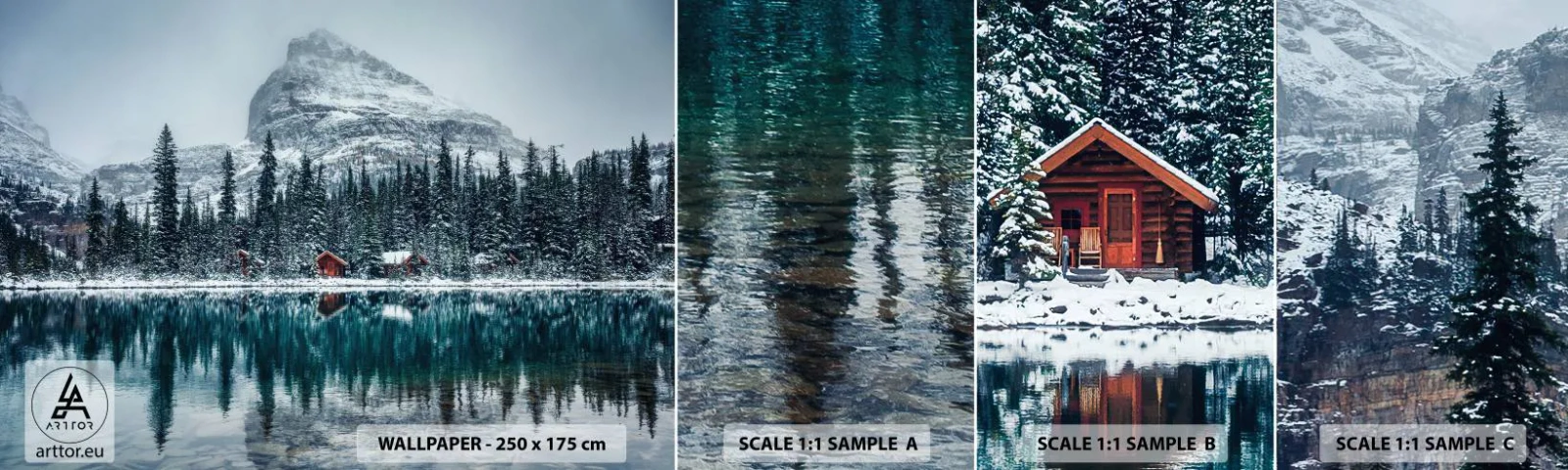 Fototapeta Vzorek Standard Eco - Kanadské útočiště - Krajina, Kanada, Zima - 100x30 cm