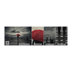 Fototapeta Vzorek Standard Eco - Nevadí, že prší - Dřevěné molo, Moře, Procházka v dešti - 100x30 cm