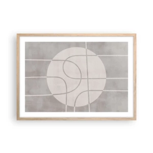Plakát v rámu světlý dub - Kruhově a přímo - 70x50 cm