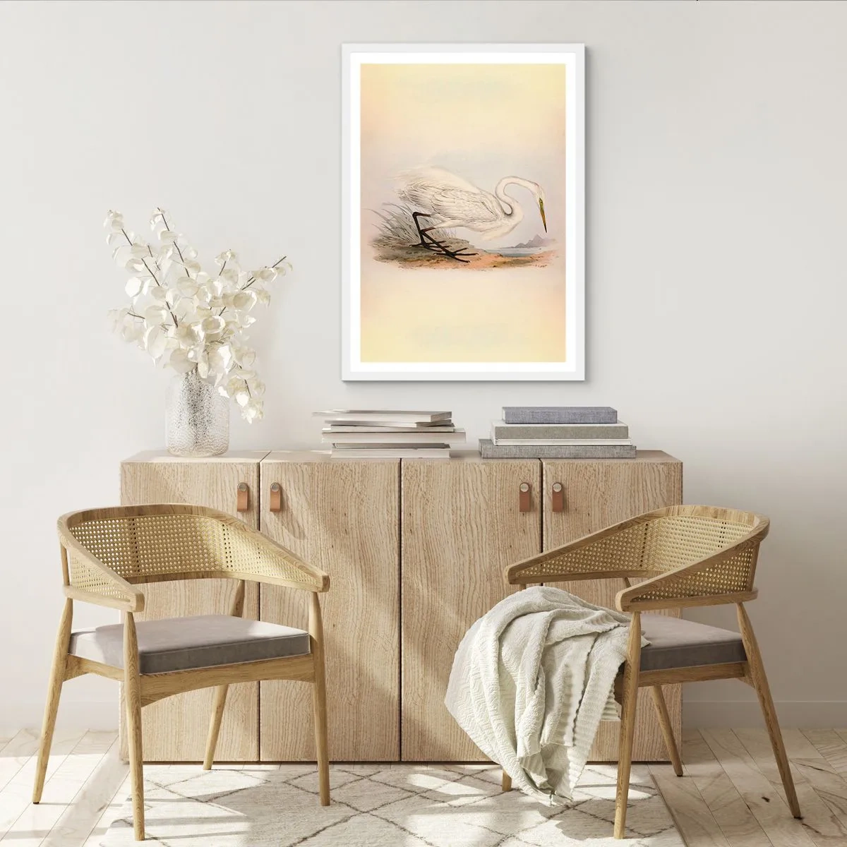 Plakát v bílém rámu - Paní rákosin - 61x91 cm