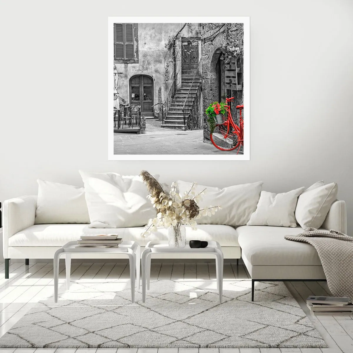 Plakát - Toskánská ulička - 60x60 cm