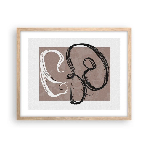 Plakát v rámu světlý dub - Kompozice – hledání úplnosti - 50x40 cm