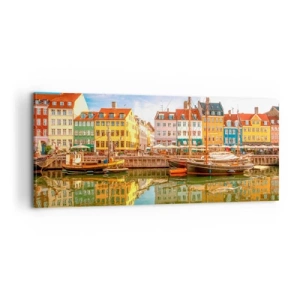 Obraz na plátně - U vody hladké jako zrcadlo - 100x40 cm