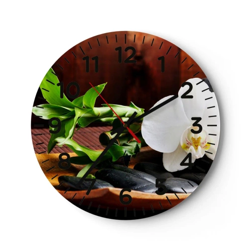 Nástěnné hodiny - Oddejte se doteku přírody - 40x40 cm