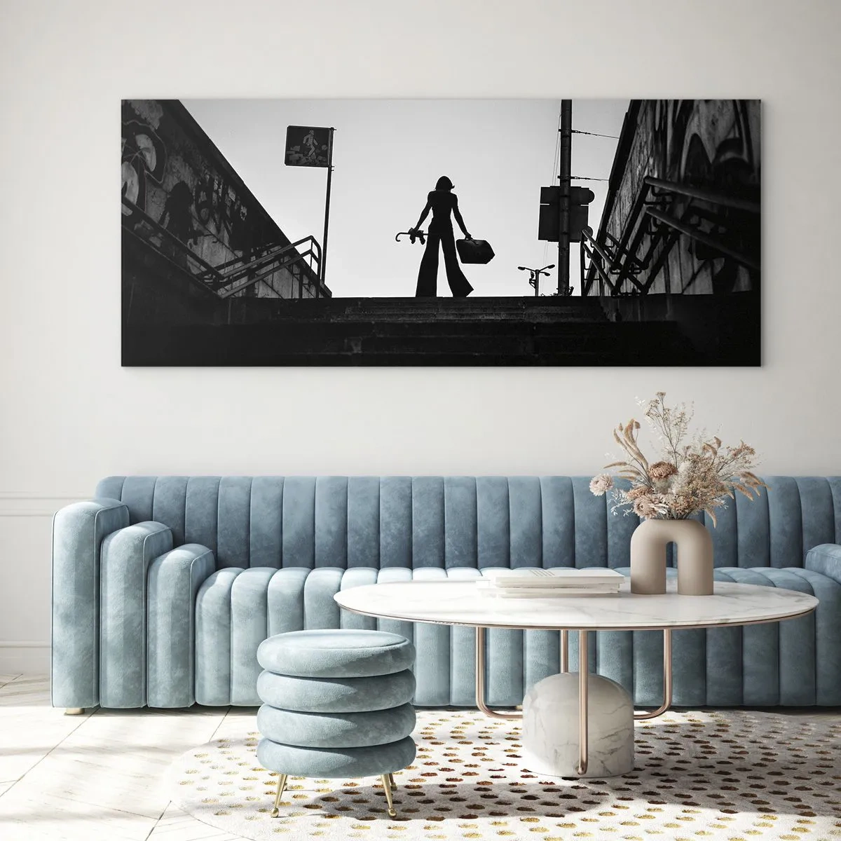 Obraz na skle - Městská cesta - 100x40 cm