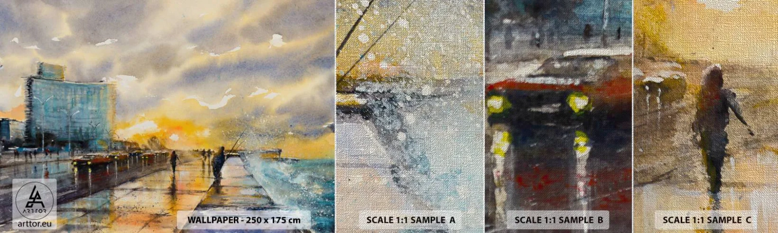 Vzor Fototapety Premium Canvas - Život na pobřeží - Krajina, Kus, Západ slunce - 100x30 cm