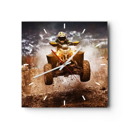 Nástěnné hodiny - No risk no fun - 40x40 cm