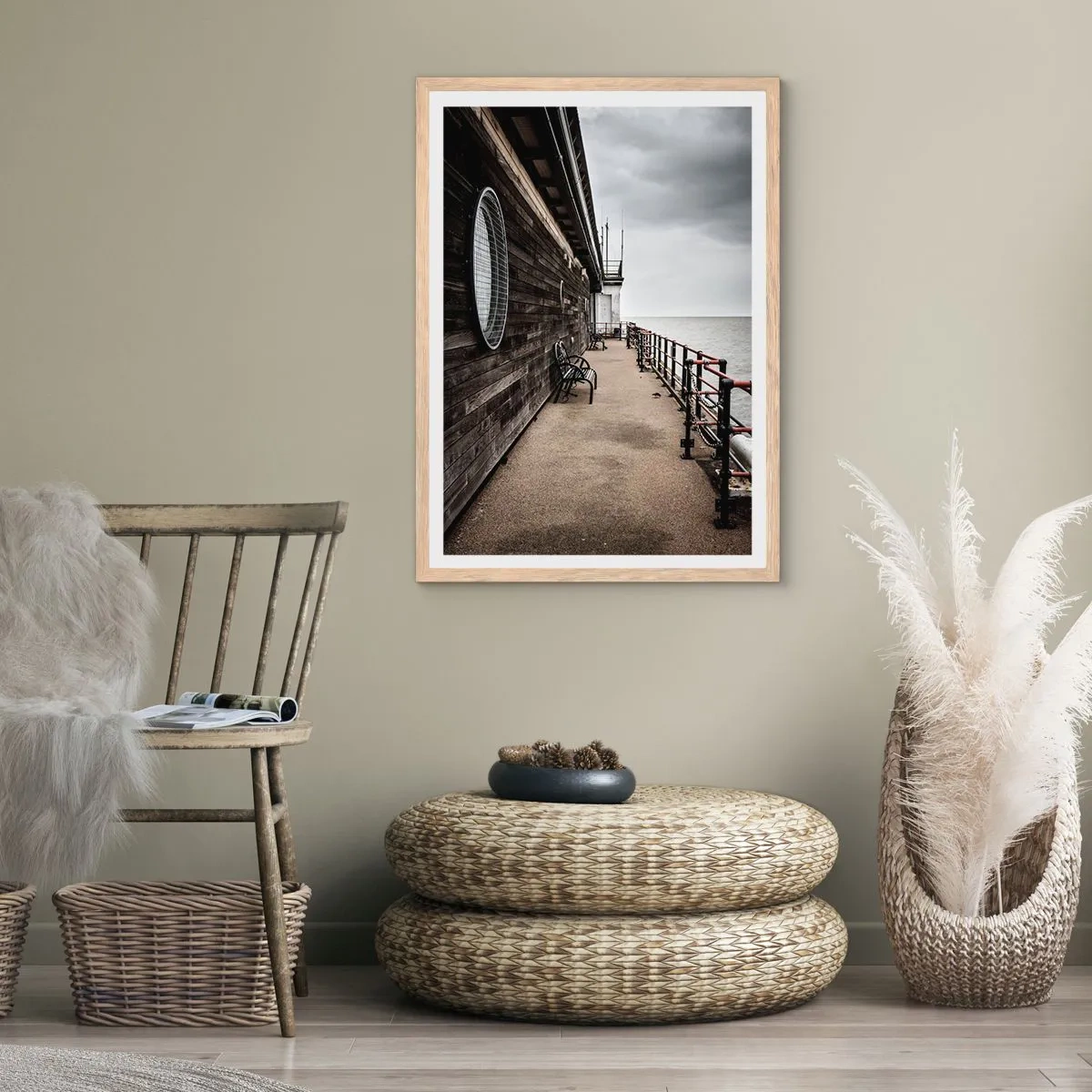 Plakát v rámu světlý dub - Čas, který se zastavil - 50x70 cm