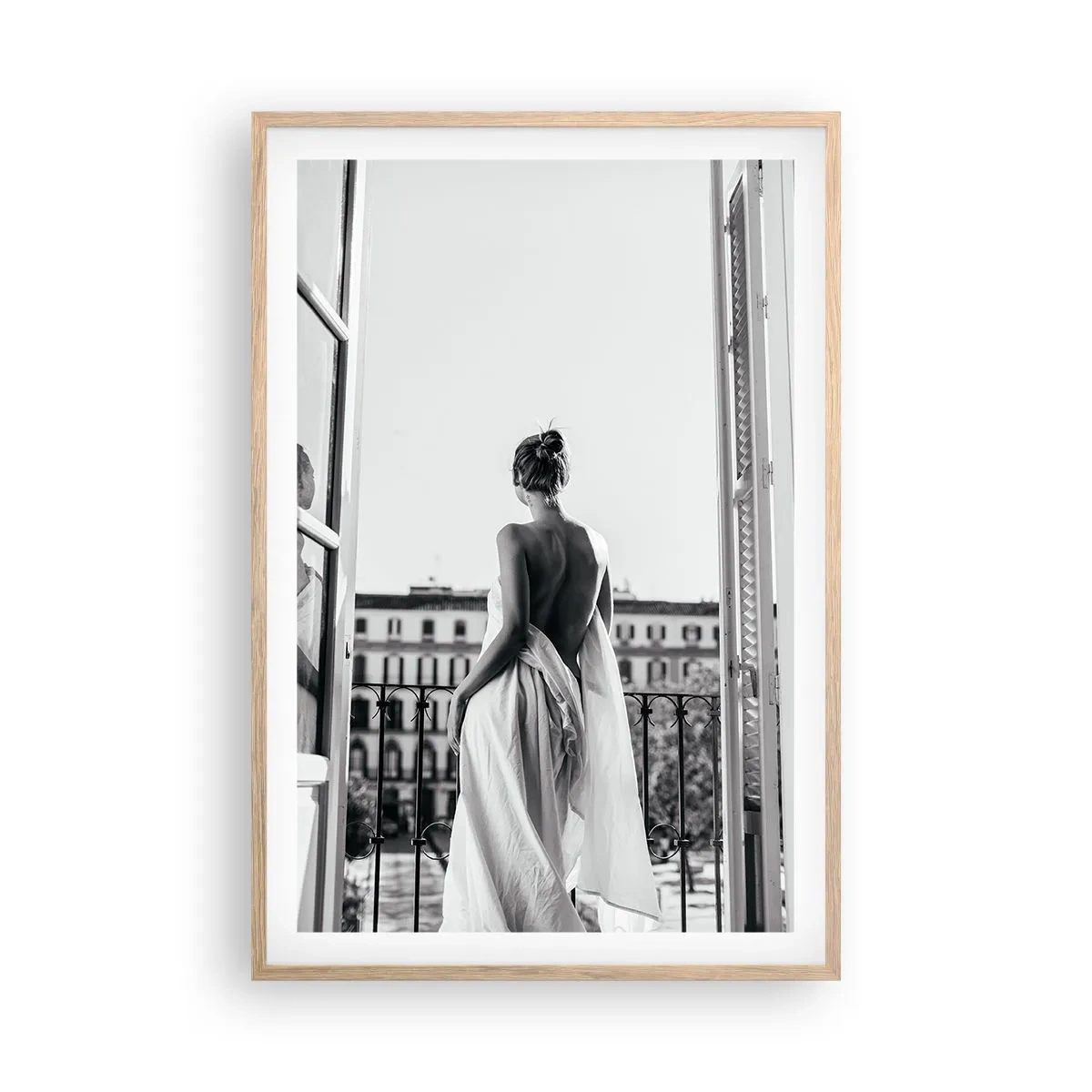 Plakát v rámu světlý dub - Probuzení smyslů - 61x91 cm