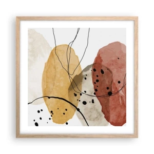 Plakát v rámu světlý dub - Jako lehký, průzračný vzduch - 50x50 cm