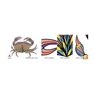 Fototapeta Vzorek Standard Eco - Mořské klenoty - Krab, Pro děti, Grafika - 100x30 cm