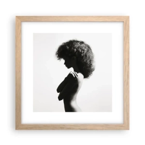 Plakát v rámu světlý dub - Jako květina na štíhlém stonku - 30x30 cm