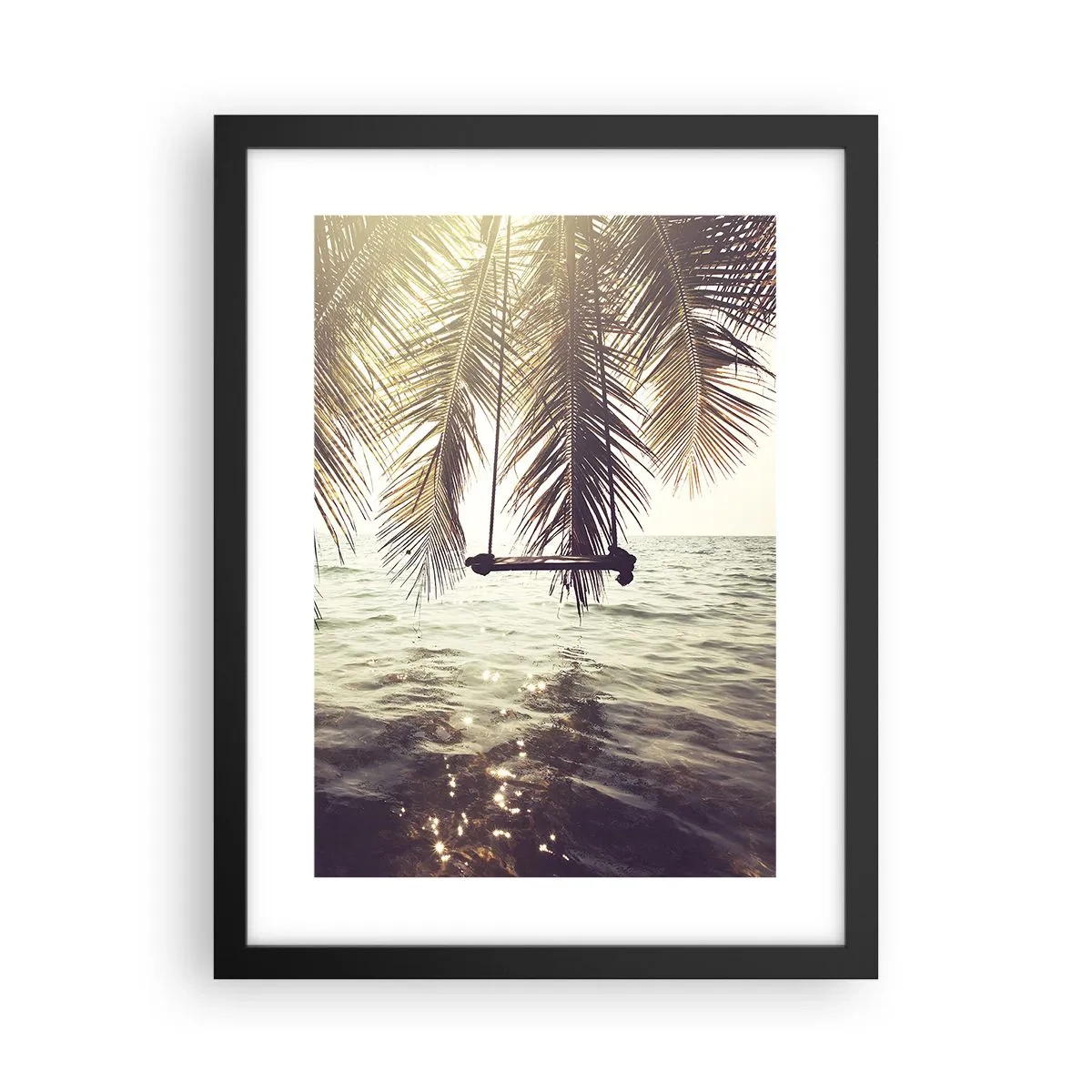 Plakát v černém rámu - Houpat se libovolně v oblacích - 30x40 cm