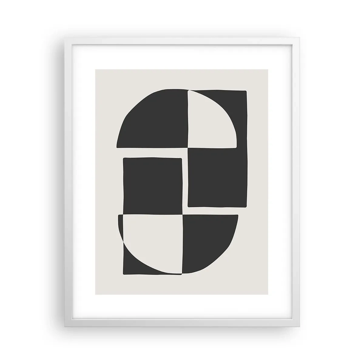 Plakát v bílém rámu - Antitéza – syntéza - 40x50 cm