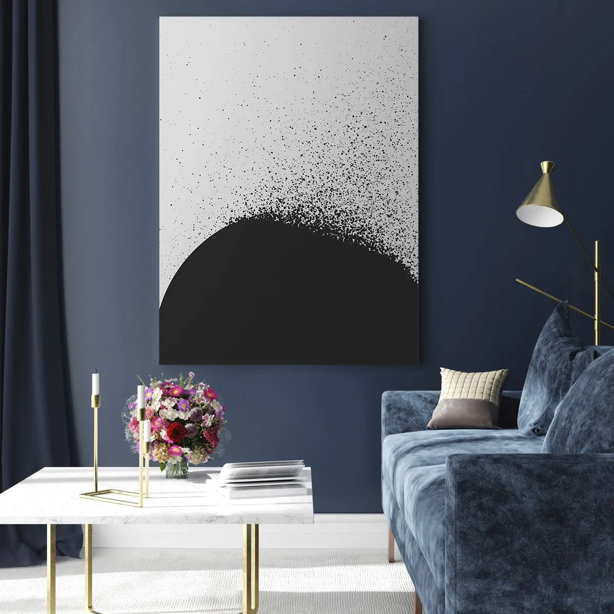 Obraz na skle - Pohyb částic - 80x120 cm