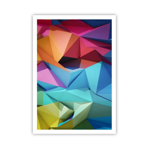 Plakát - Duhové origami - 70x100 cm