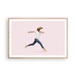 Plakát v rámu světlý dub - Špetka absurdity - 91x61 cm