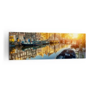 Obraz na plátně - Ráno v Amsterdamu - 160x50 cm