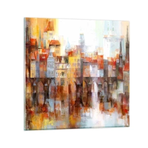 Obraz na skle - Pod mostem je taky krásně - 70x70 cm