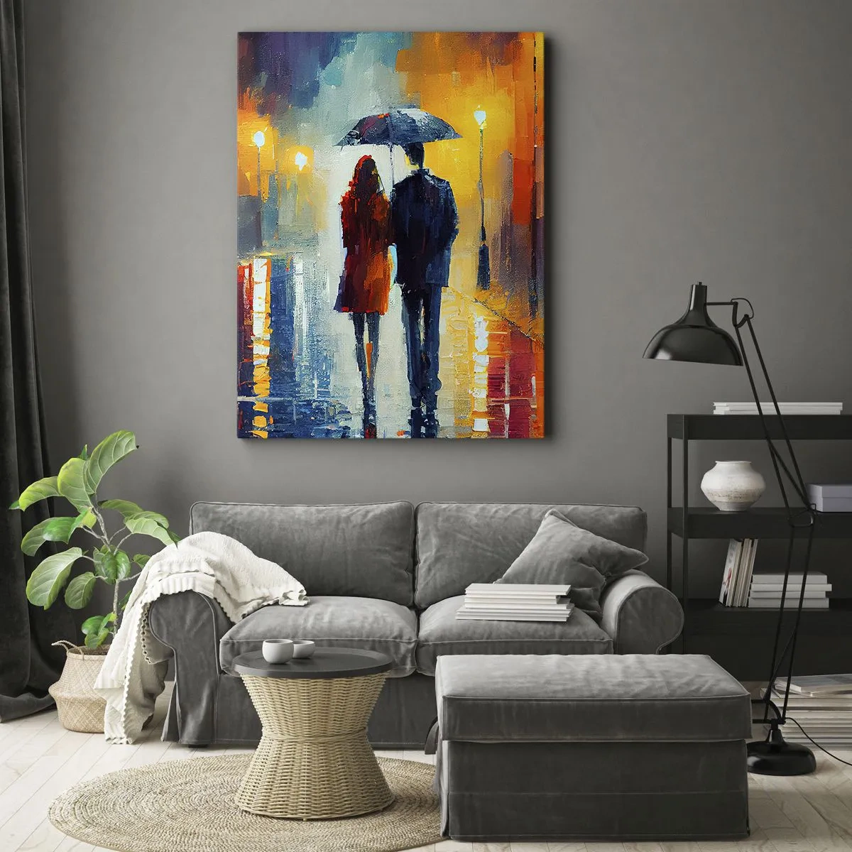Obraz na plátně - Spolu – barevná noc - 50x70 cm