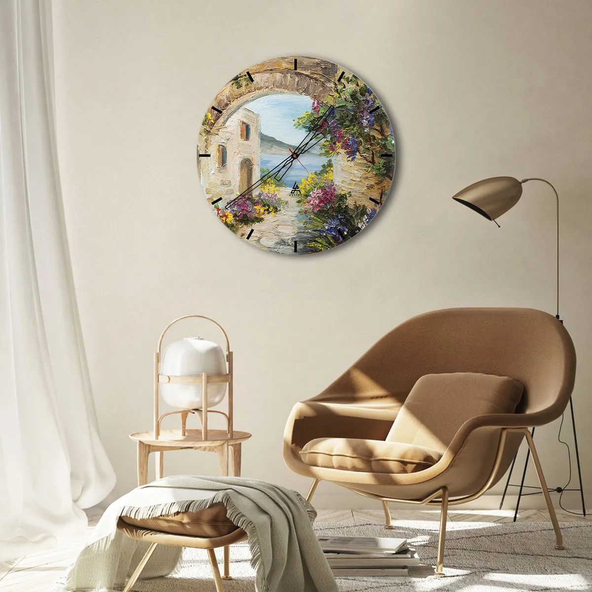 Nástěnné hodiny - Půvab pobřežní krajiny - 40x40 cm