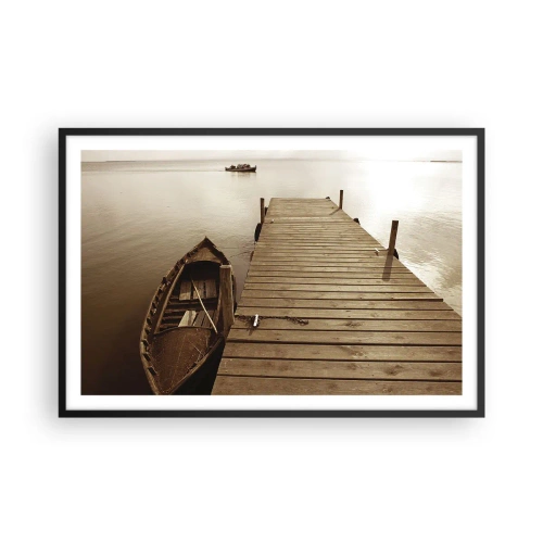 Plakát v černém rámu - Velký klid - 91x61 cm