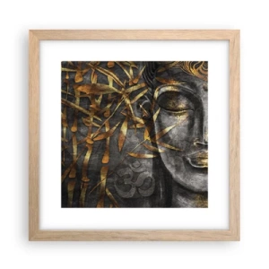 Plakát v rámu světlý dub - Pociťte klid - 30x30 cm