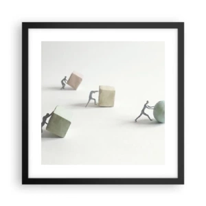 Plakát v černém rámu - Život samotný - 40x40 cm