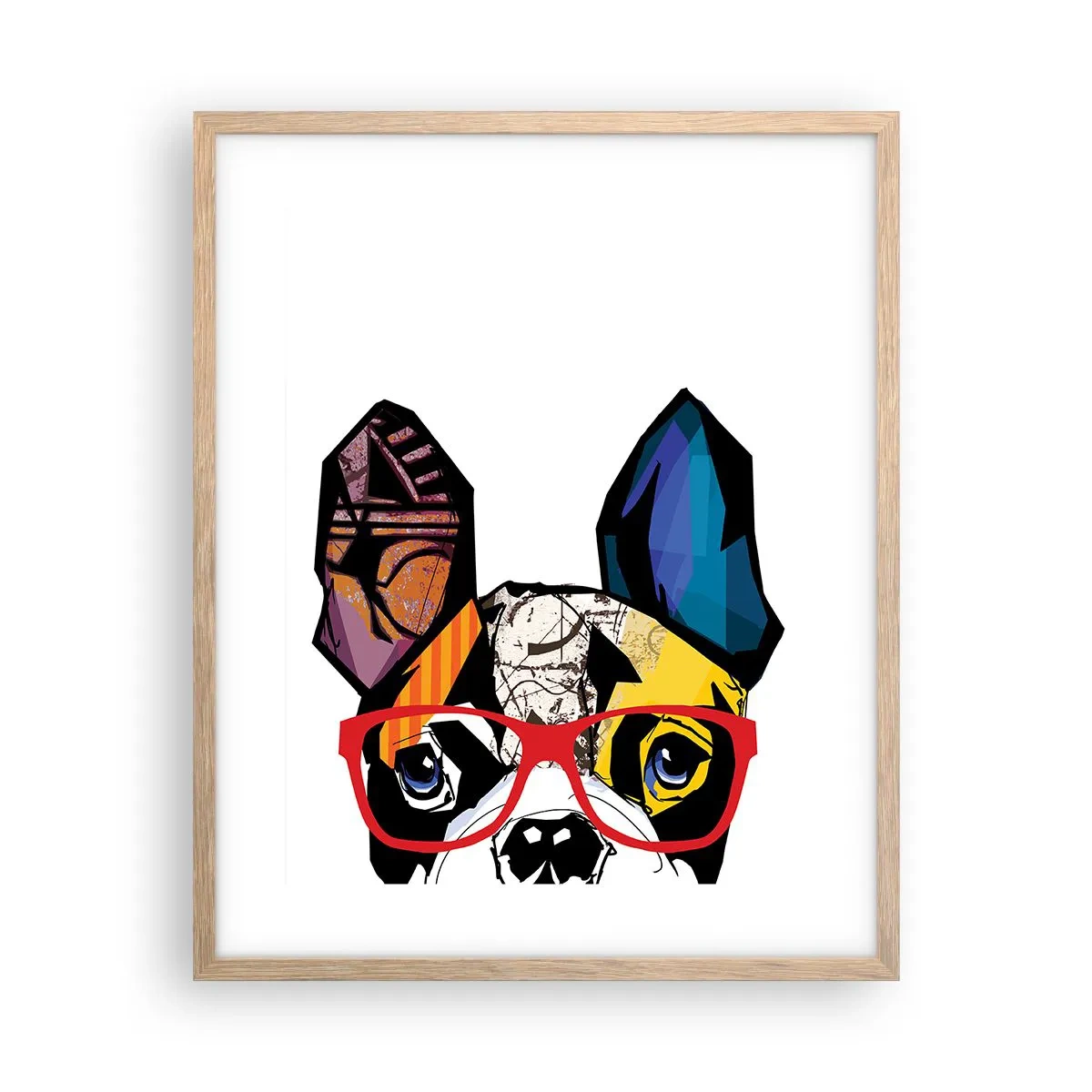 Plakát v rámu světlý dub - Intelektuál - 40x50 cm