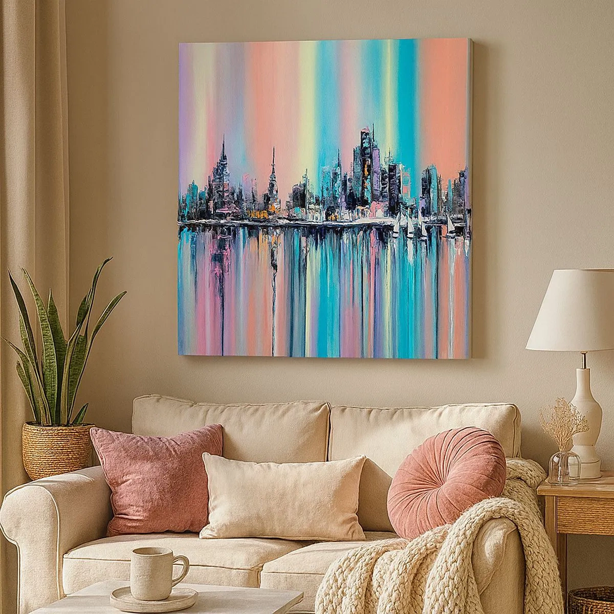 Obraz na plátně - Noční proud světla - 30x30 cm