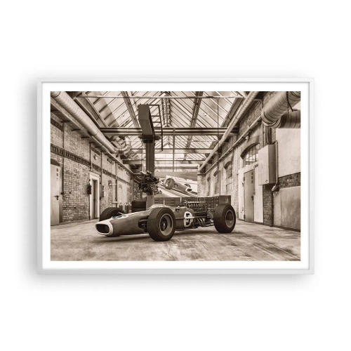 Plakát v bílém rámu - Odpočinek vítěze - 100x70 cm